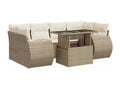 Beige Woven Resin Wicker Outdoor Furniture Set - dlz1766579681254