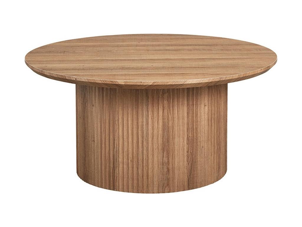 Brown Oak Wood Coffee Table