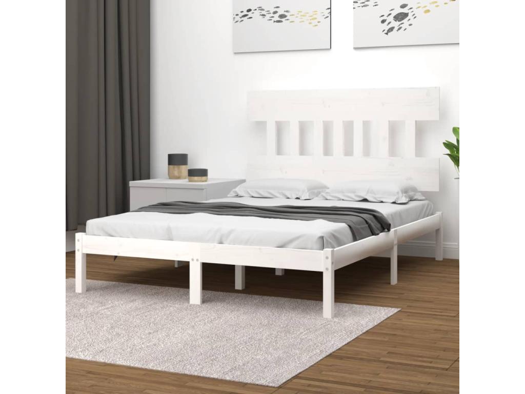 White Solid Wood Mattress, 150 x 200 cm
