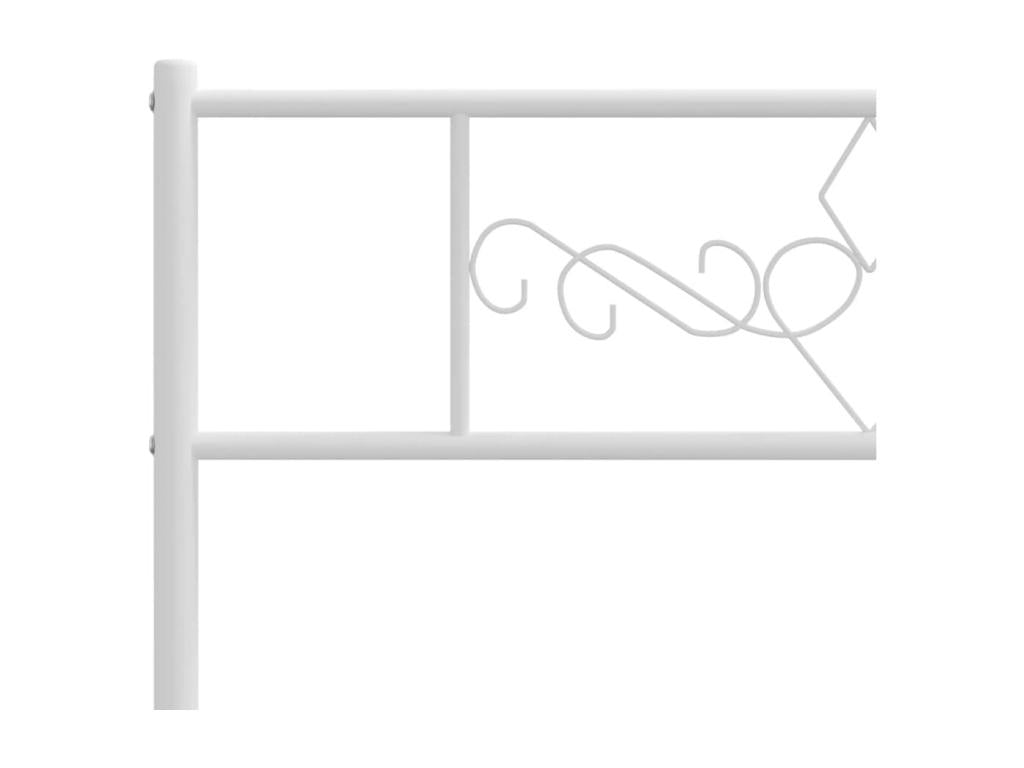White Metal Bed Frame, 90 x 200 cm