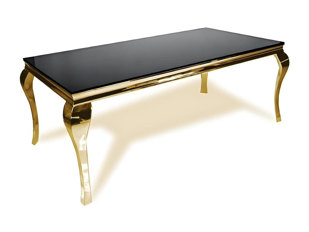 Black Glass Dining Table, 150 x 90 cm