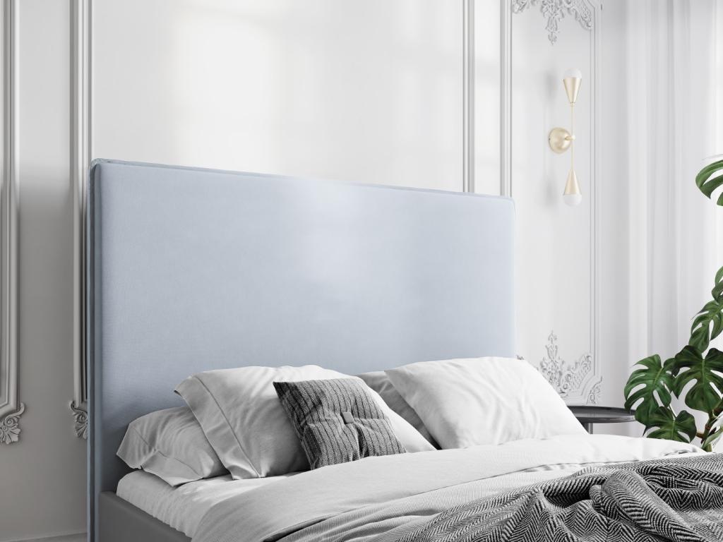 Blue Velvet Bed, 180 x 8 x 120 cm