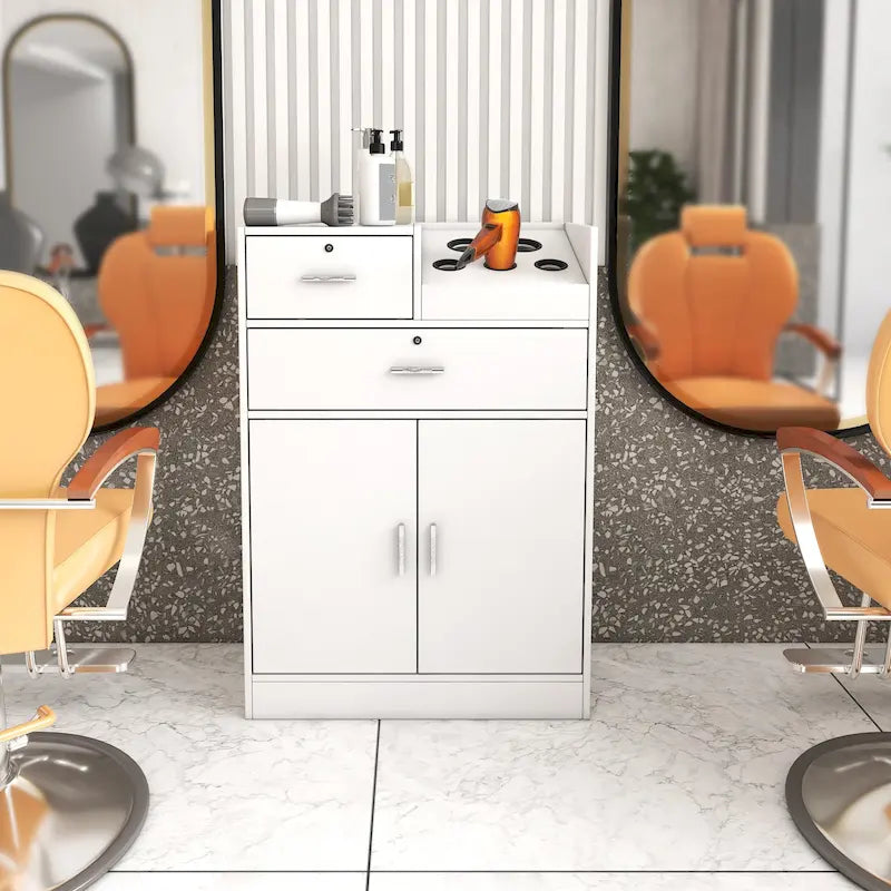 Locking Beauty Salon Storage Cabinet Hair Dryer Holder Stylist Equipment Drawerr