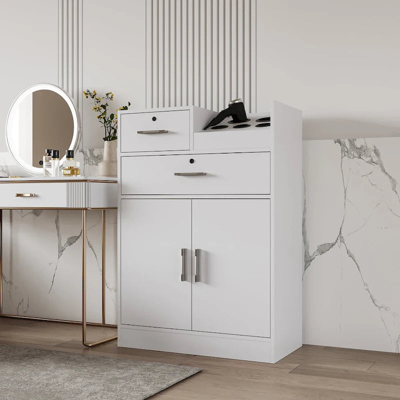 Locking Beauty Salon Storage Cabinet Hair Dryer Holder Stylist Equipment Drawerr