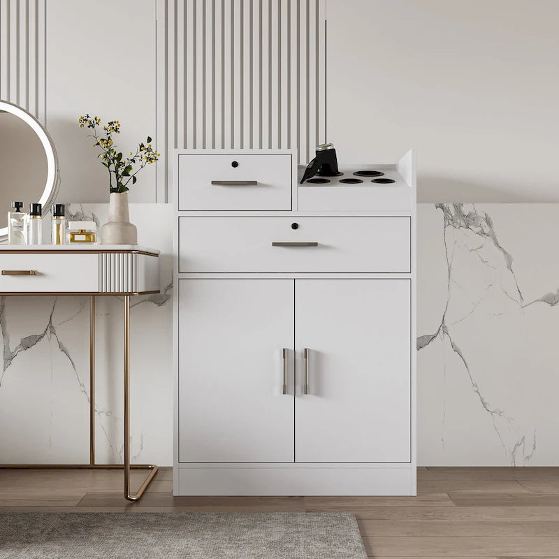 Locking Beauty Salon Storage Cabinet Hair Dryer Holder Stylist Equipment Drawerr