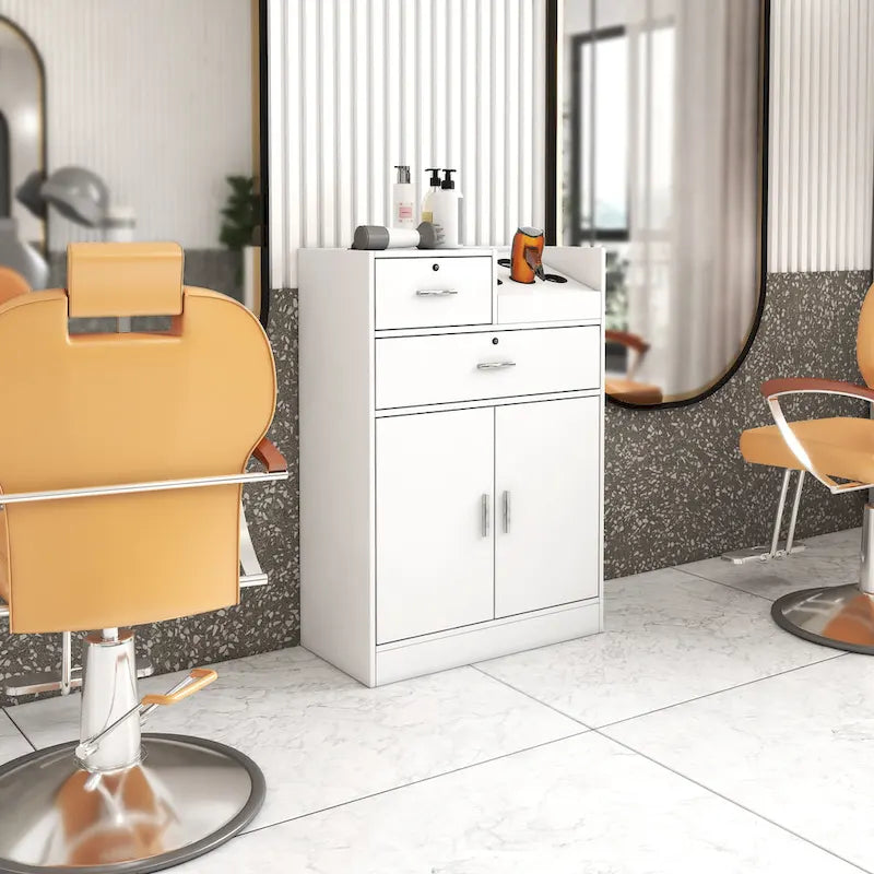 Locking Beauty Salon Storage Cabinet Hair Dryer Holder Stylist Equipment Drawerr