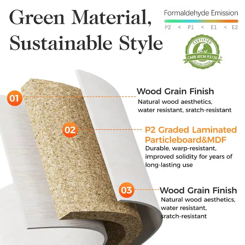 52.8 Rattan Sideboard, Boho Farmhouse Storage Cabinet with Adjustable Shelves, Accent Buffet Cabinet for Kitchen