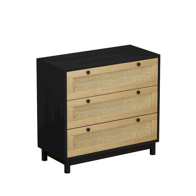 Brooklyn Woven 3-Drawer Storage Cabinet Set(set of 2)