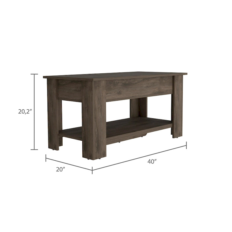 Storage Table, Extendable Table Shelf, Lower Shelf