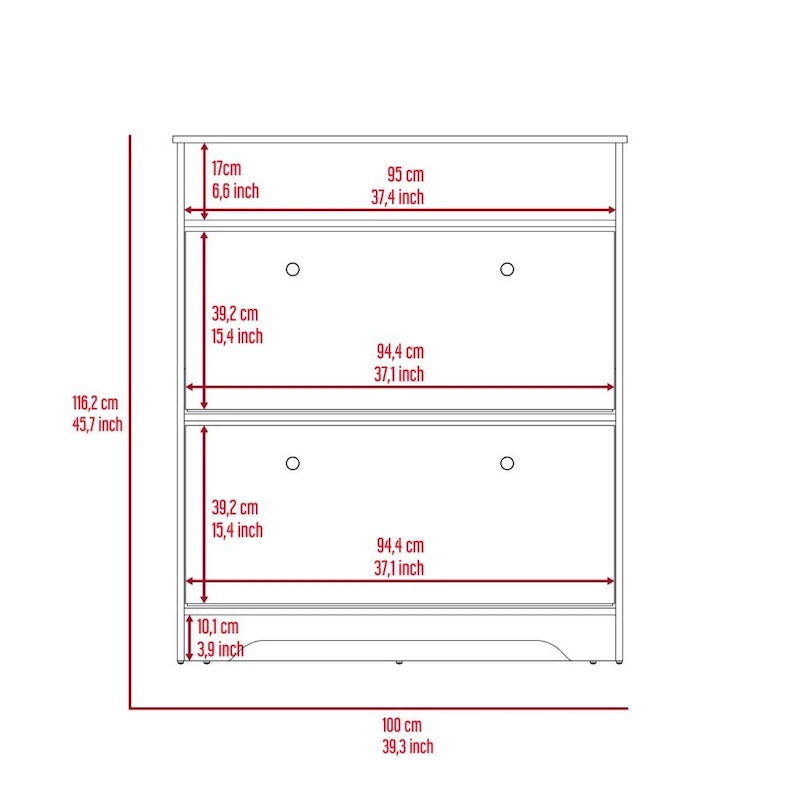 Shoe Rack , One Open Shelf, Two Extendable Cabinets