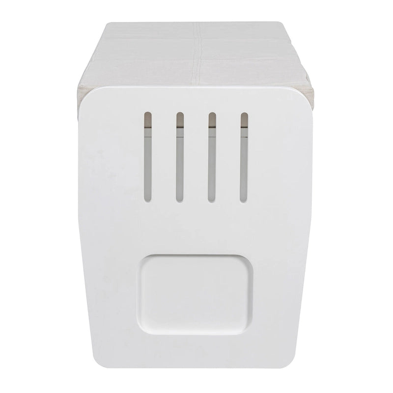 Rustic Storage Bench with 2 Drawers, Hidden Storage Space, and 3 False Drawers at the Top