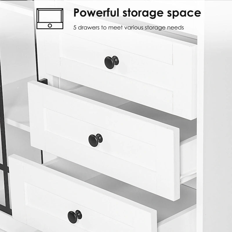 Storage Cabinet, Home Kitchen Sideboard, Living Room Storage Cabinet Against the Wall, Modern Minimalist Storage Cabinet