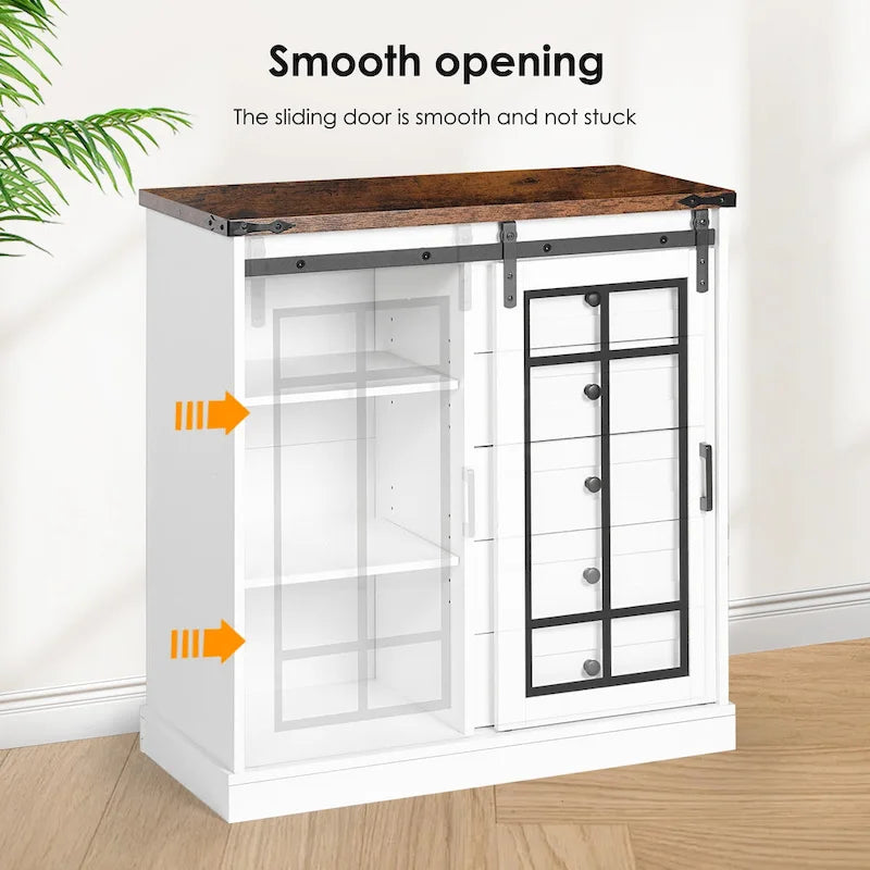 Storage Cabinet, Home Kitchen Sideboard, Living Room Storage Cabinet Against the Wall, Modern Minimalist Storage Cabinet