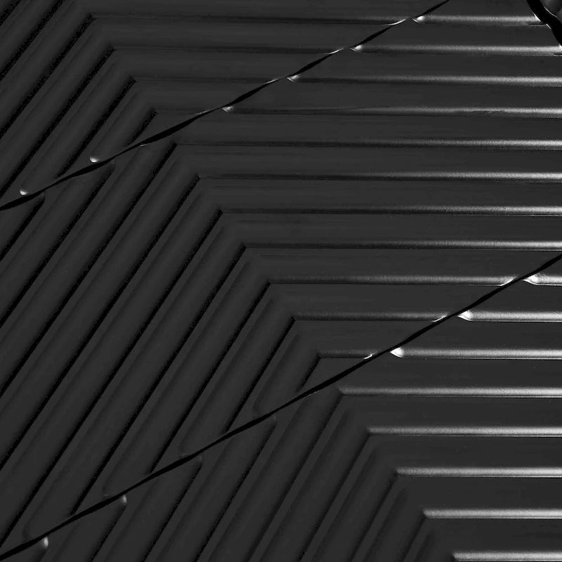 Sideboard with Geometric Line Design, Conical Metal Legs, and Central Drawers for Stylish Storage, for Entryway and Living Room