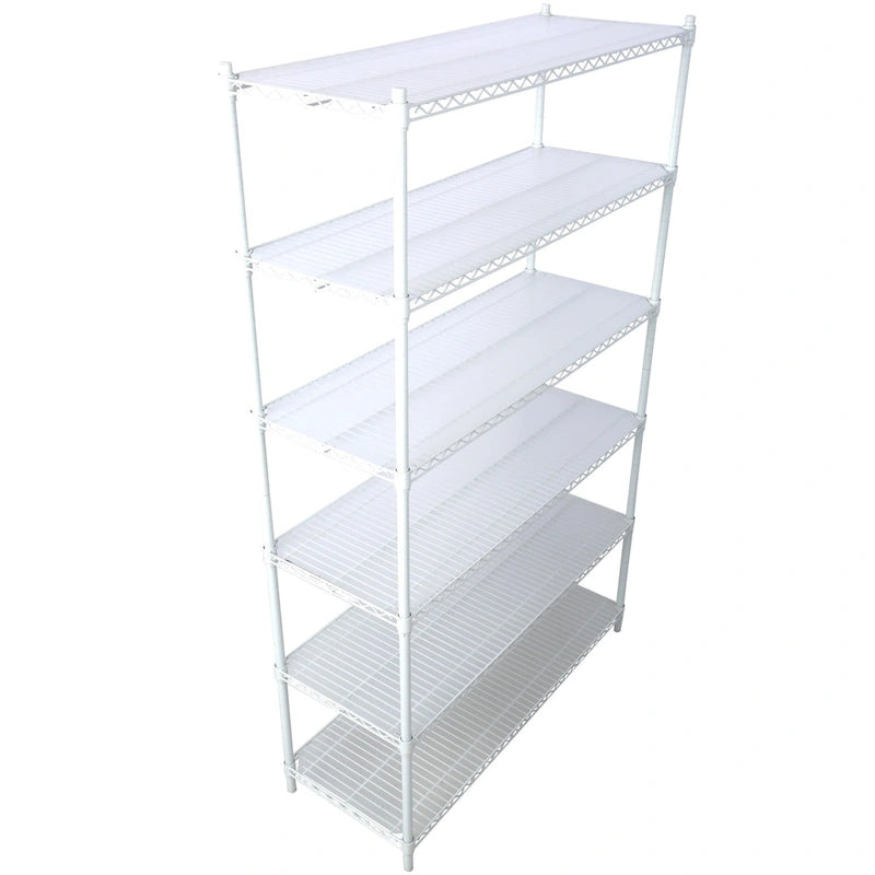 6-Tier Multifunctional Adjustable Shelf with Wheels, 6000LBS Capacity
