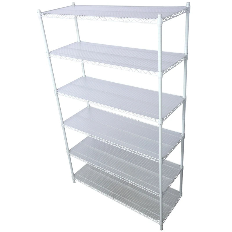 6-Tier Multifunctional Adjustable Shelf with Wheels, 6000LBS Capacity