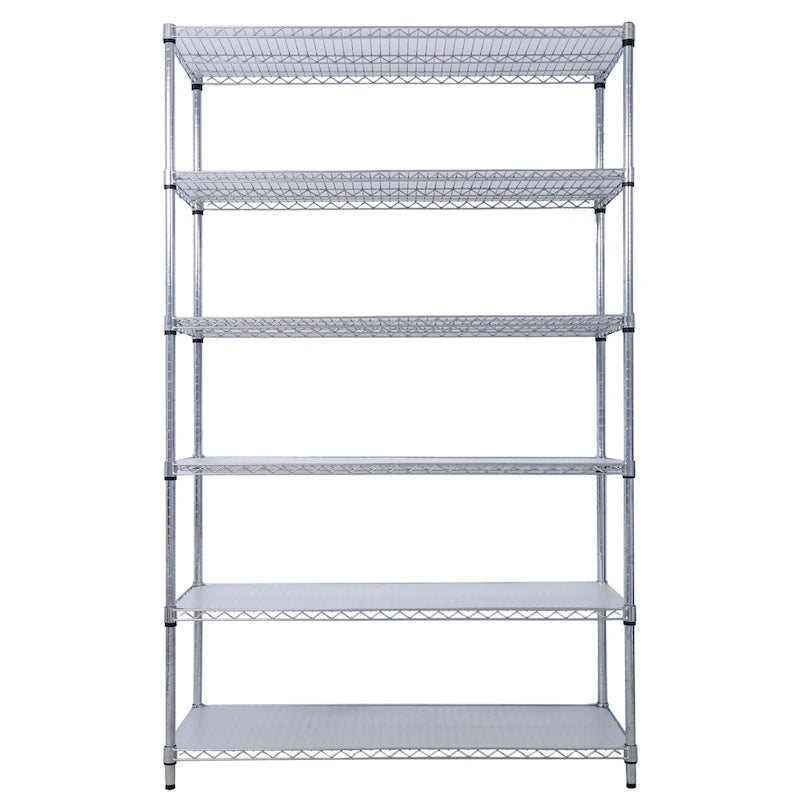 6-Tier Multifunctional Adjustable Shelf with Wheels, 6000LBS Capacity