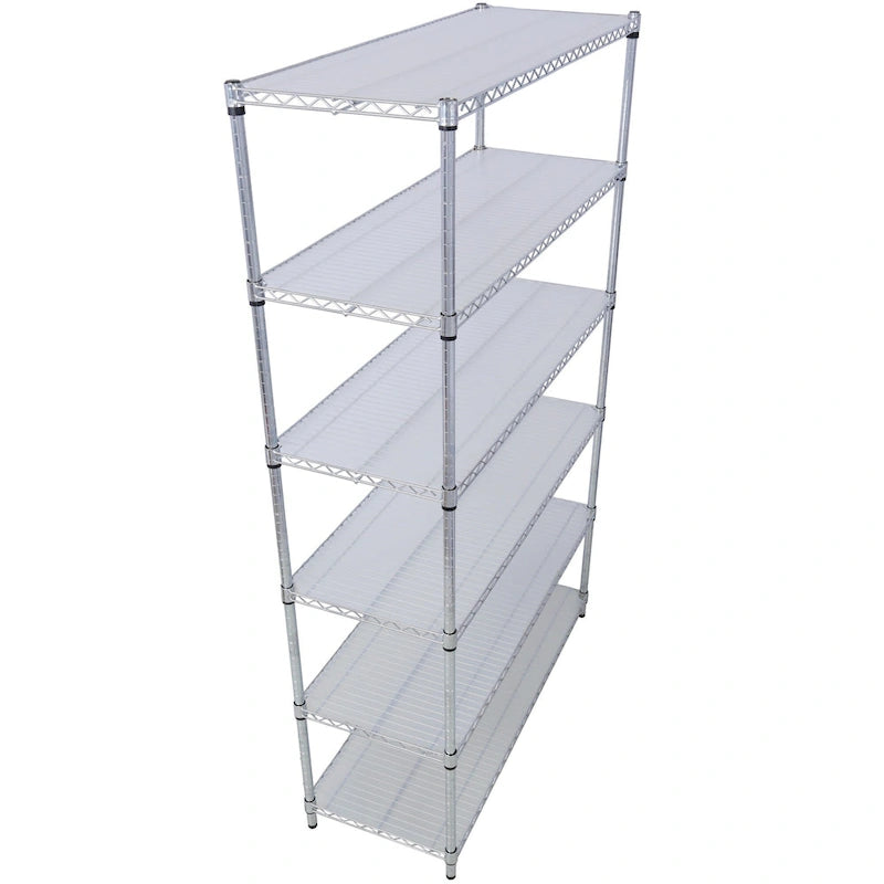 6-Tier Multifunctional Adjustable Shelf with Wheels, 6000LBS Capacity