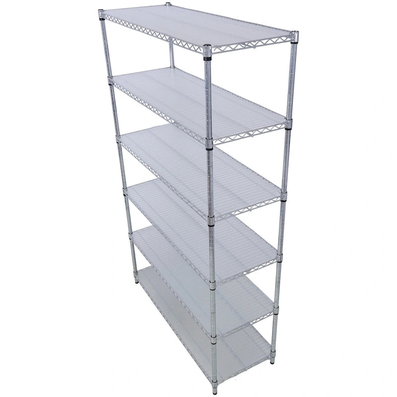6-Tier Multifunctional Adjustable Shelf with Wheels, 6000LBS Capacity