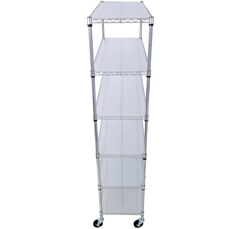 6-Tier Multifunctional Adjustable Shelf with Wheels, 6000LBS Capacity