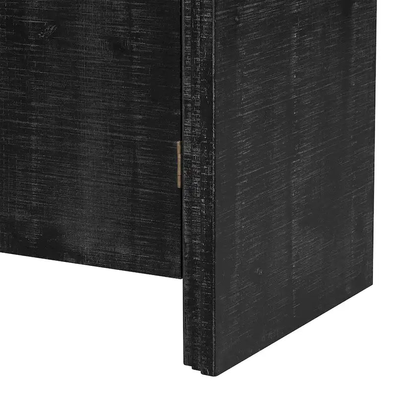 Retro Minimalist Curved Sideboard with Gold Handles and Adjustable Dividers for Living Room or Dining Room