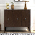 Adjustable Shelf Storage Sideboard with 3 Retro Metal Handles and 4 Pinewood Legs
