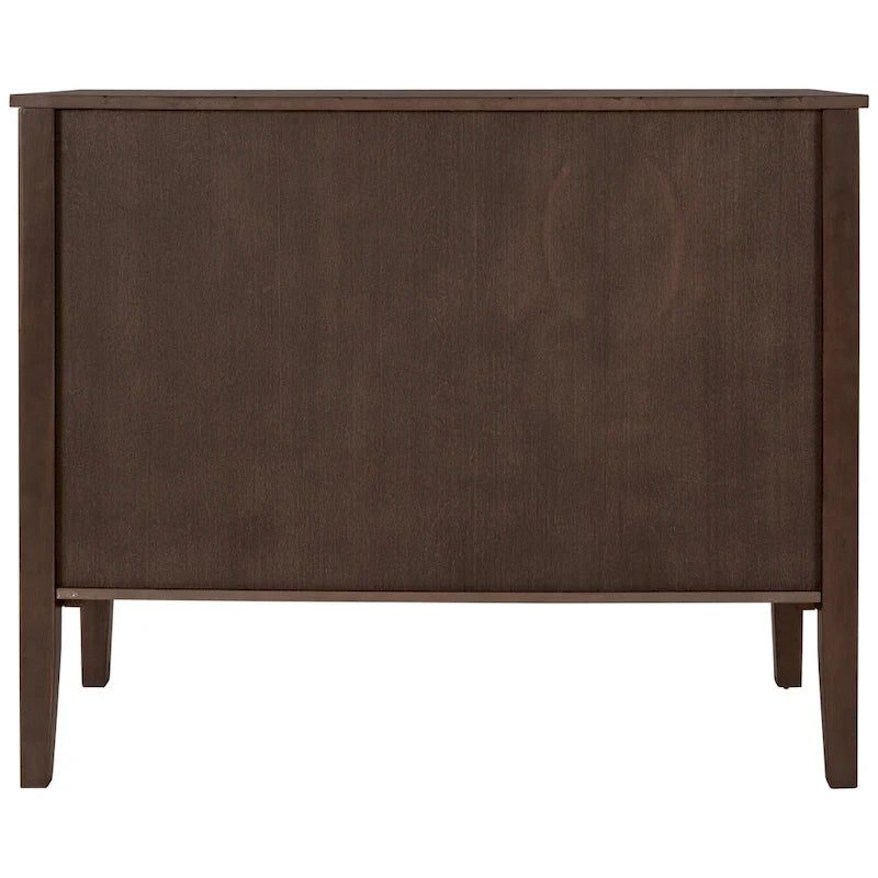 Adjustable Shelf Storage Sideboard with 3 Retro Metal Handles and 4 Pinewood Legs