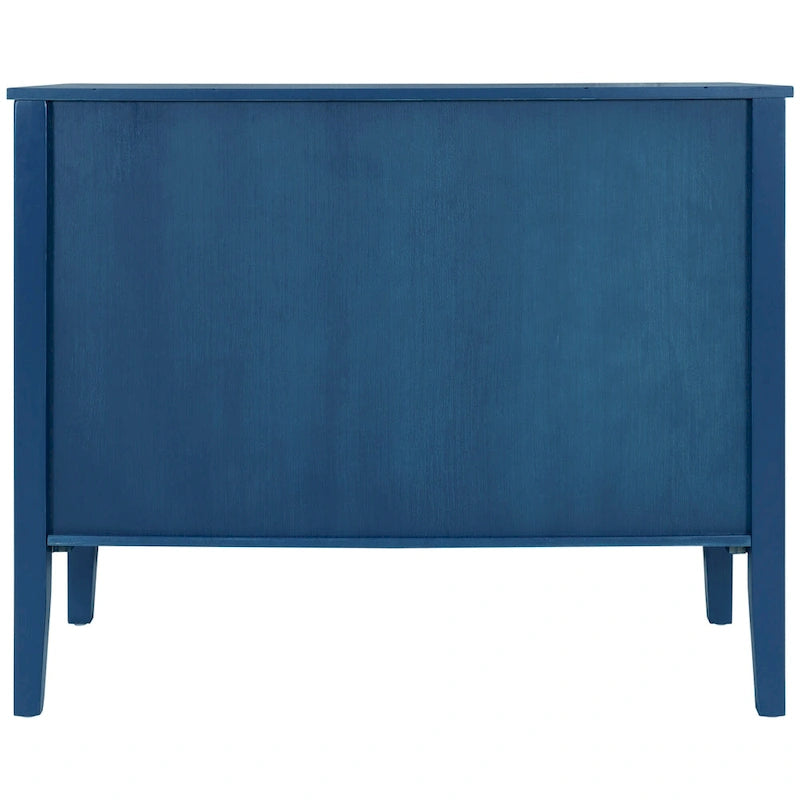 Adjustable Shelf Storage Sideboard with 3 Retro Metal Handles and 4 Pinewood Legs