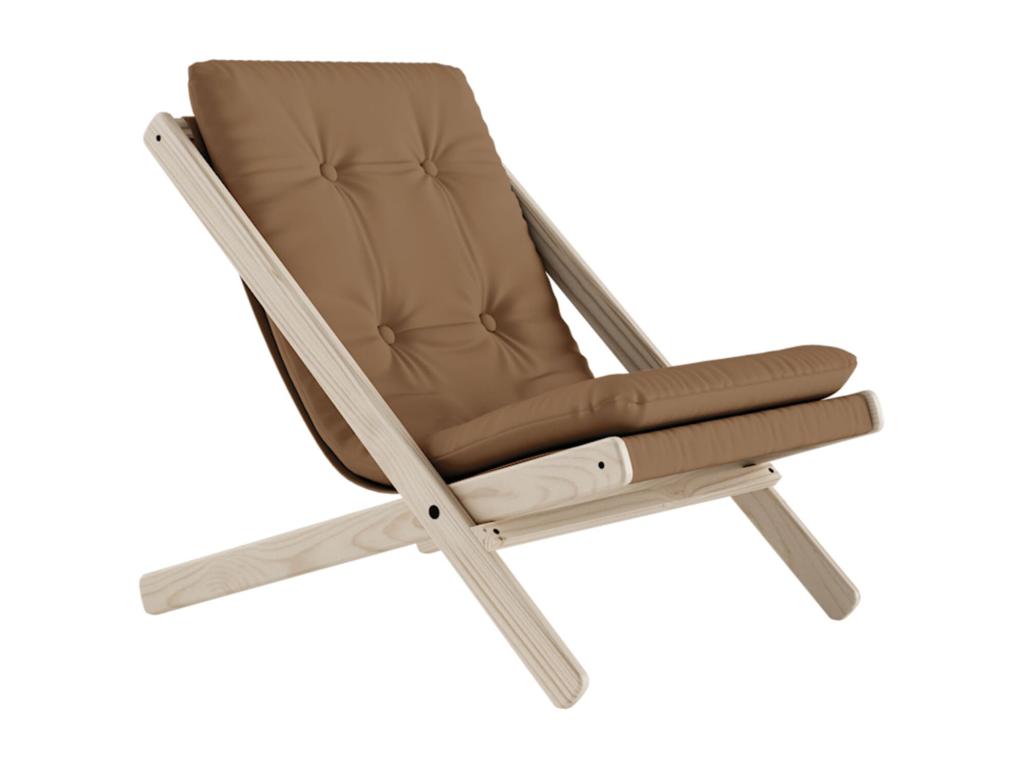 Brown Fabric Accent Chair