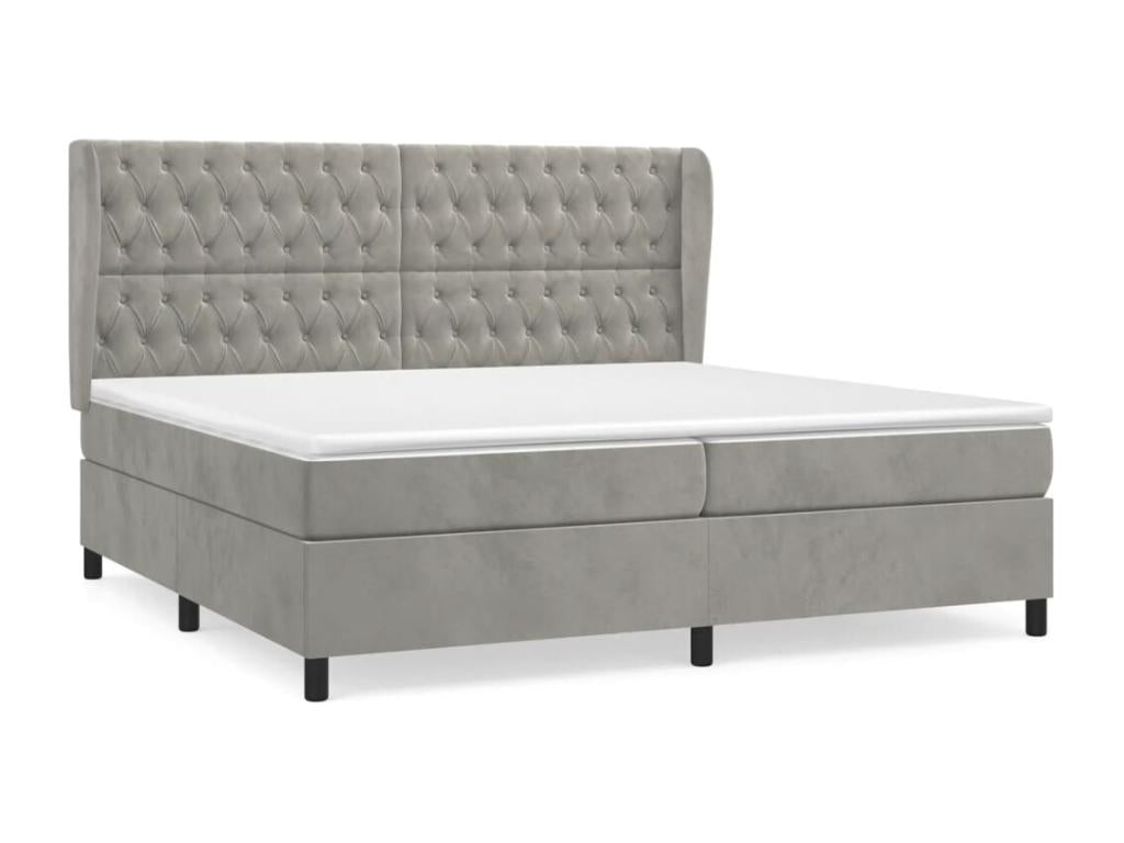 Gray Velvet Mattress, 200 x 200 cm