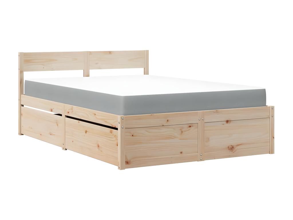 Brown Solid Wood Mattress, 140 x 190 cm