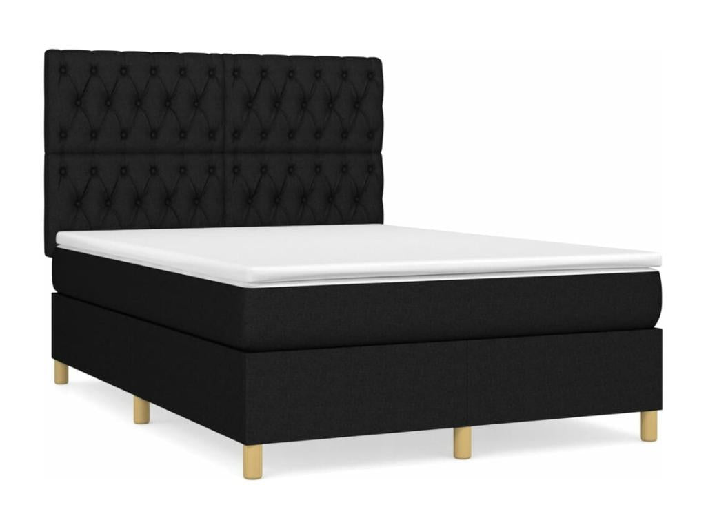 Black Fabric Mattress, 140 x 190 cm