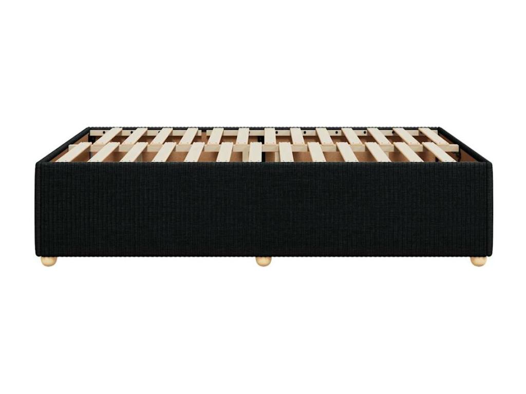 Black Fabric Bed Frame, 120 x 200 cm