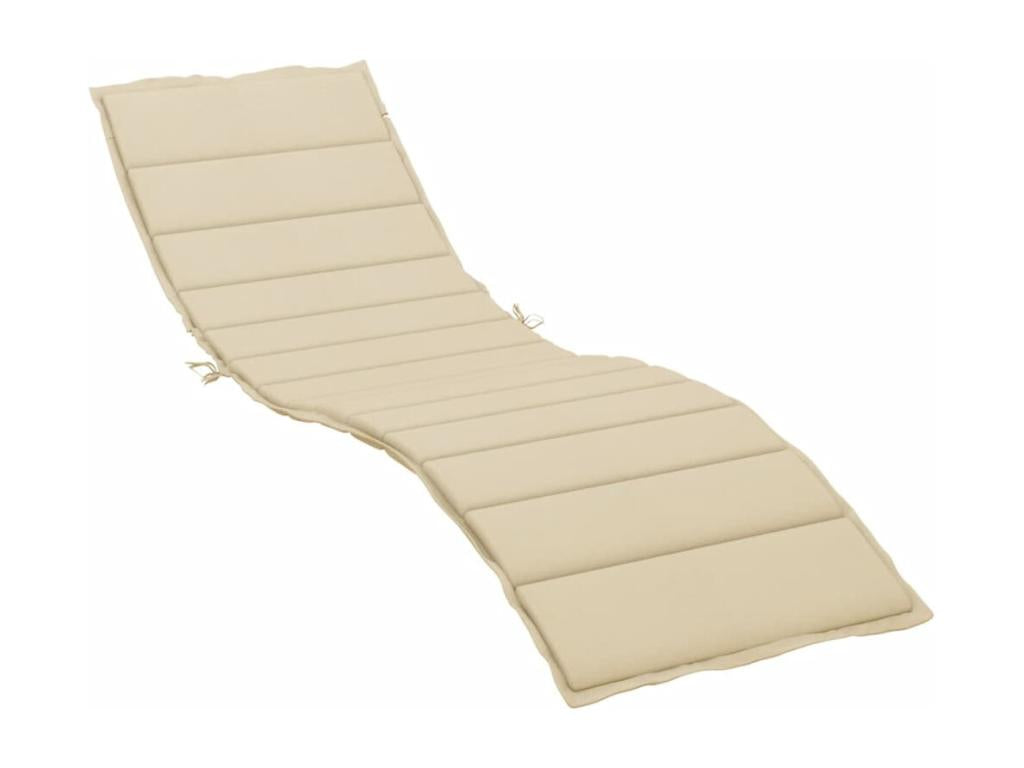 Beige Fabric Chaise Lounge, 200 x 60 x 3 cm