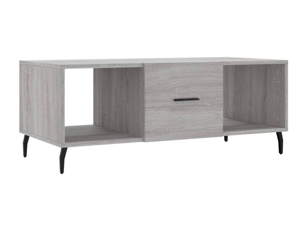 Gray Engineered Wood Coffee Table, 102 x 50 x 40 cm
