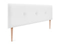 White Leather Bed, 150 x 105 cm