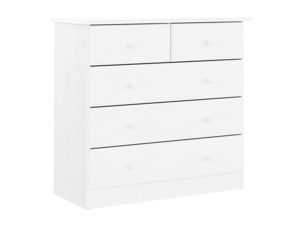 White Solid Wood Dresser, 77 x 35 x 73 cm