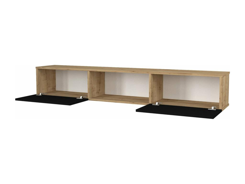 Black TV Stand, 180 x 31 x 29.5 cm