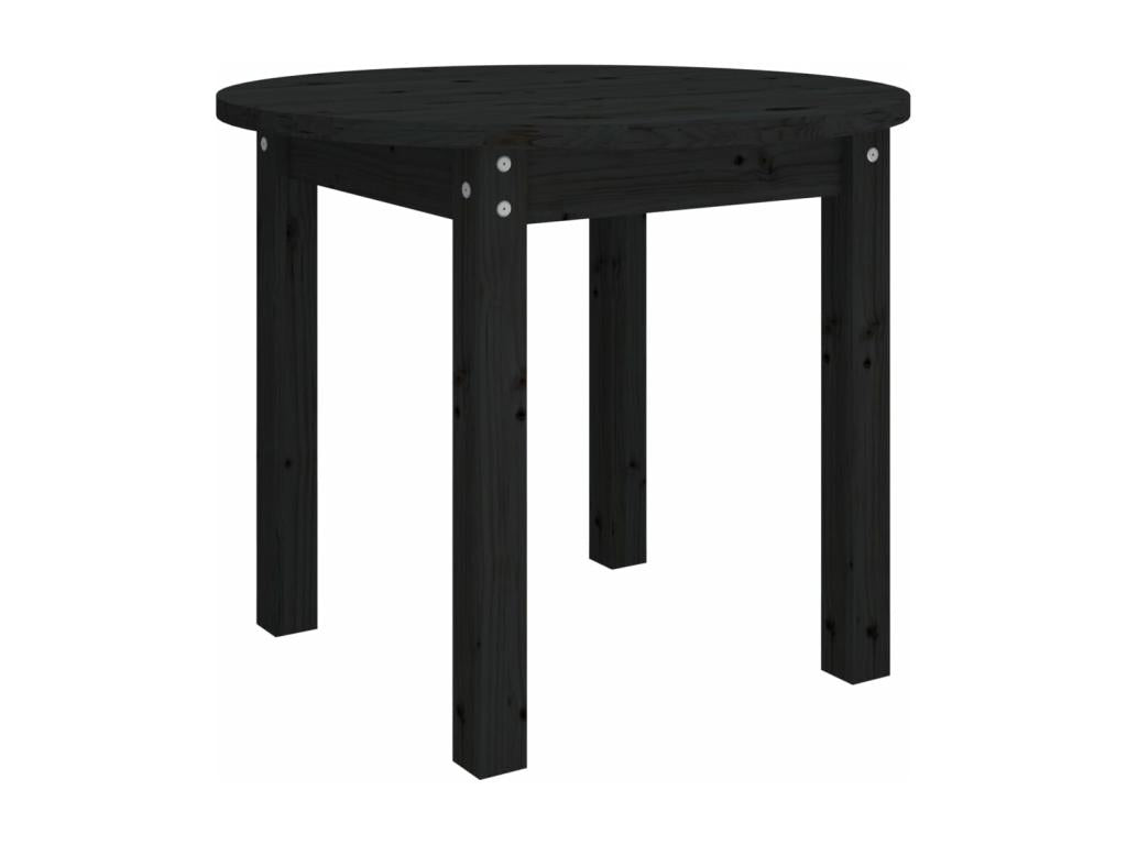 Black Solid Wood Coffee Table, 55 x 45 cm