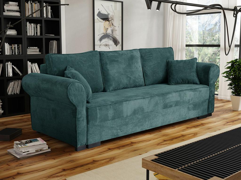Blue Sofa Bed, 92 x 234 x 92 cm