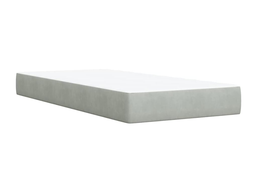 Gray Velvet Mattress, 90 x 190 cm