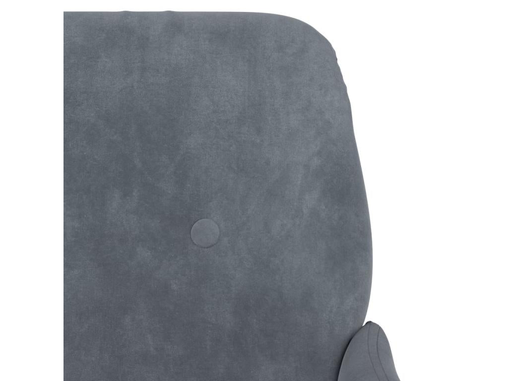 Gray Velvet Accent Chair, 62 x 79 x 79 cm