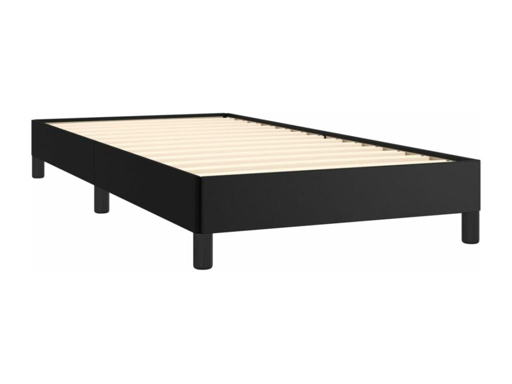 Black Faux Leather Bed Frame, 100 x 200 cm