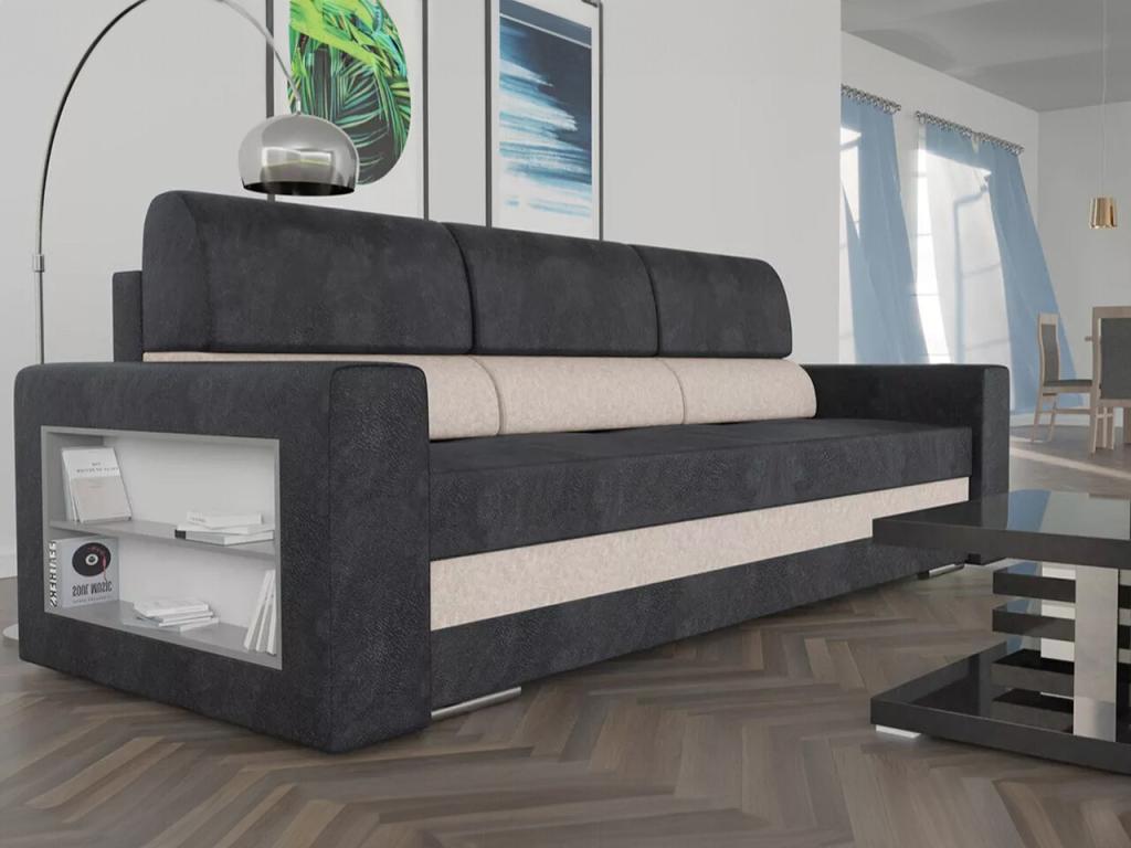 Gray Sofa Bed, 88 x 236 x 92 cm
