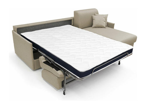 Beige Fabric Sofa Bed, 120 x 197 cm