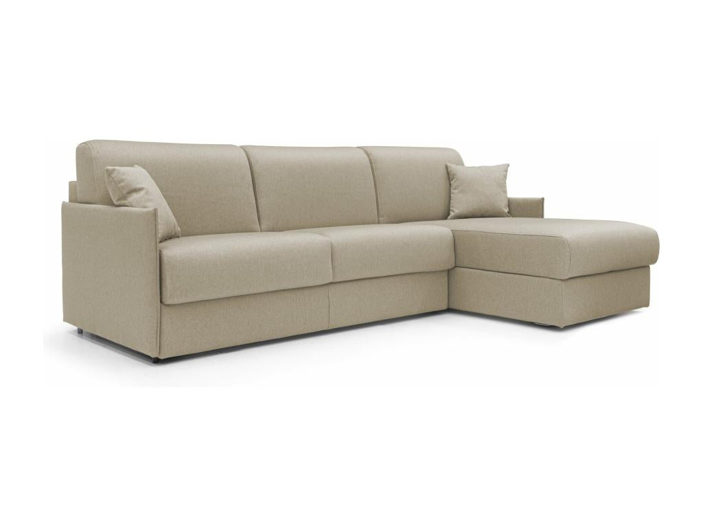 Beige Fabric Sofa Bed, 120 x 197 cm