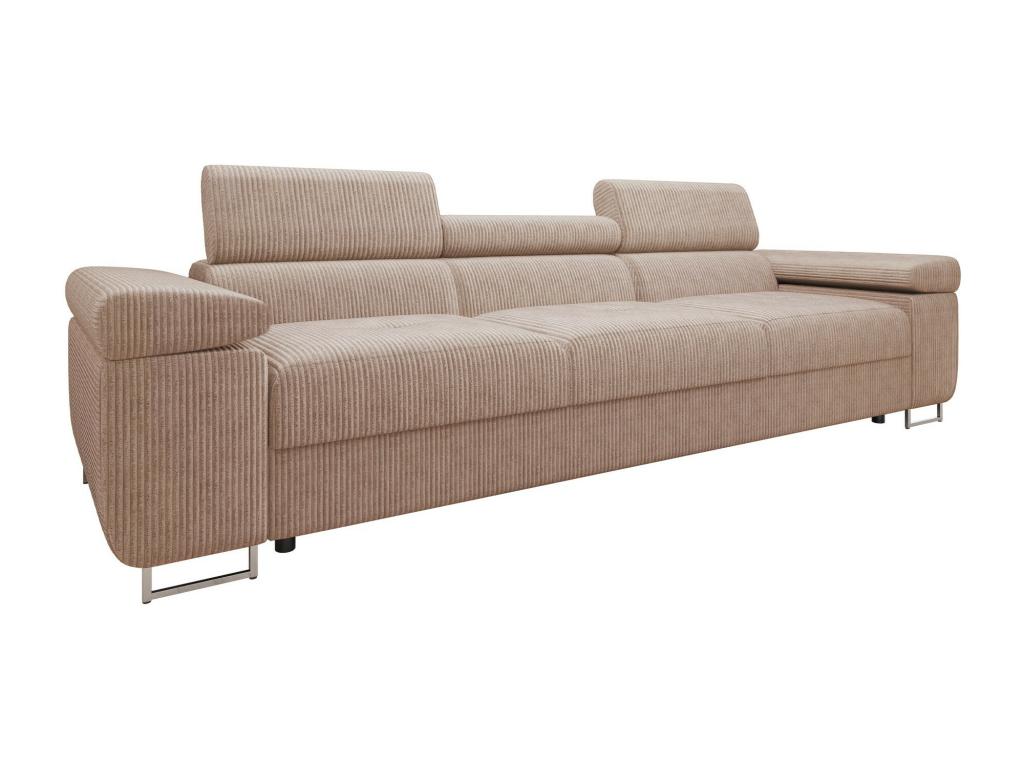 Brown Metal Sofa, 263 x 102 x 70 cm