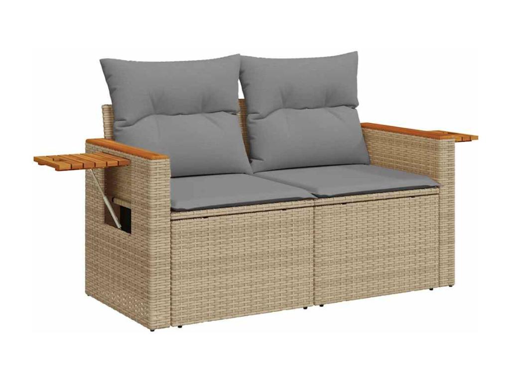 Beige Woven Resin Wicker Outdoor Furniture Set - dlz1766579784114