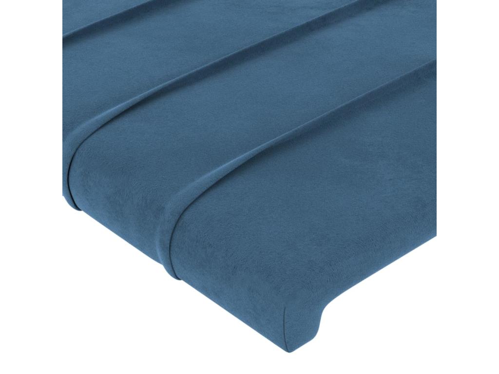 Blue Velvet Bed, 100 x 5 x 78 cm