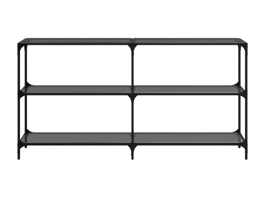 Black Glass Table, 158.5 x 30 x 81 cm